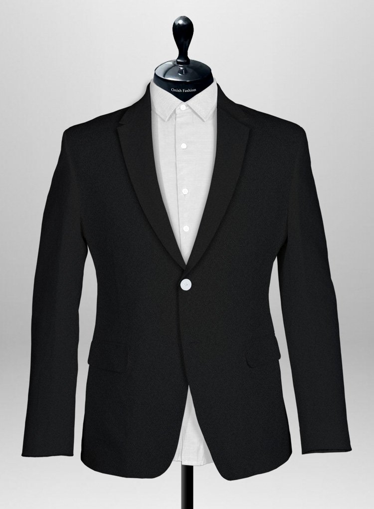 011 Refined Black Tweed Jacket