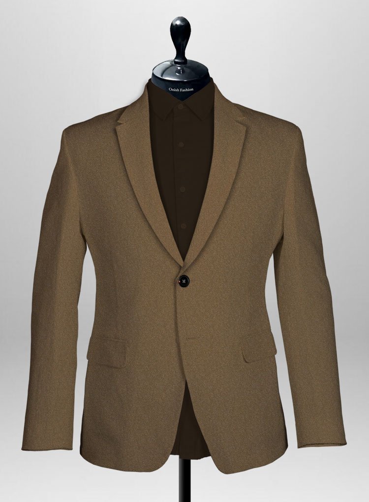 022 Earthy Dolce Brown Tweed Jacket