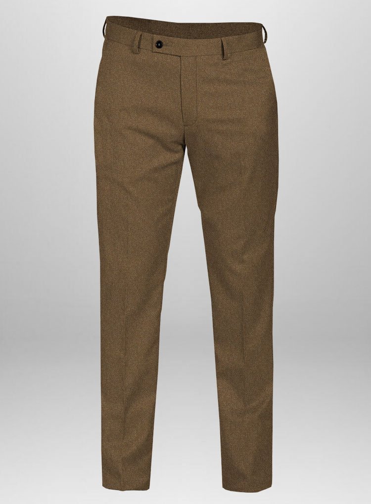 022 Earthy Dolce Brown Tweed Trouser