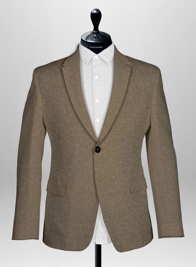 033 Sienna Herringbone Brown Tweed Jacket