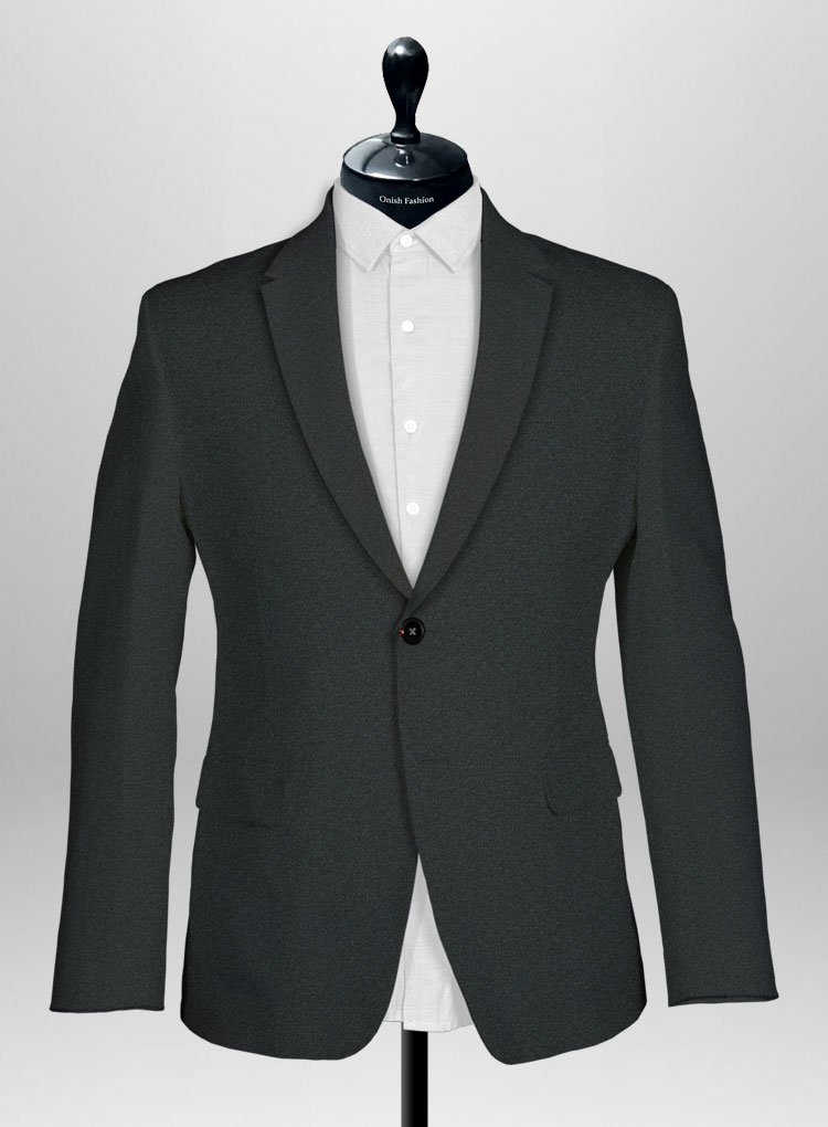 037 Italian Largo Herringbone Dark Green Tweed Jacket