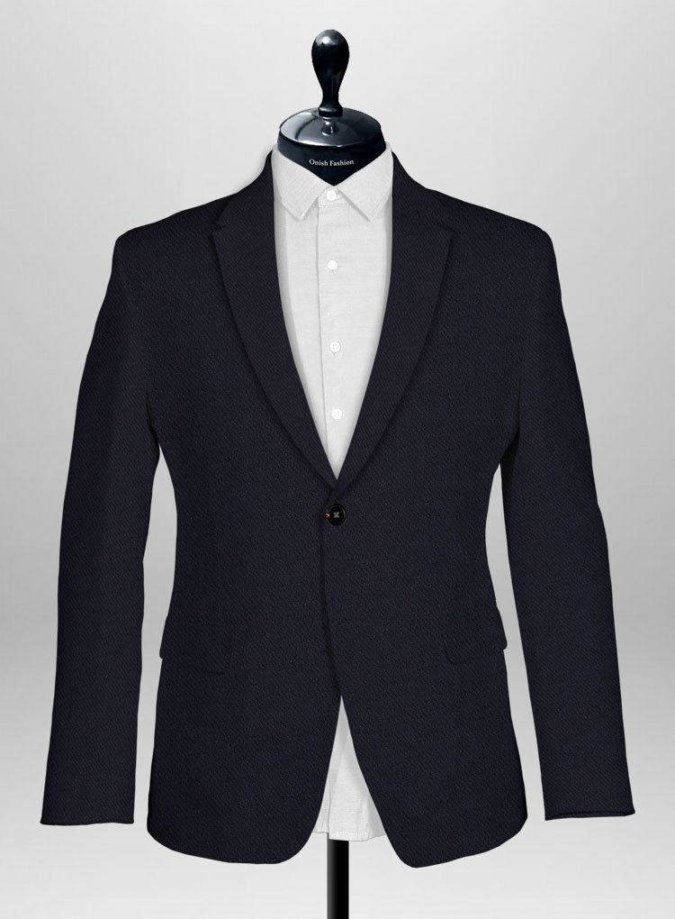 048 Princely Blue Heavy Tweed Jacket