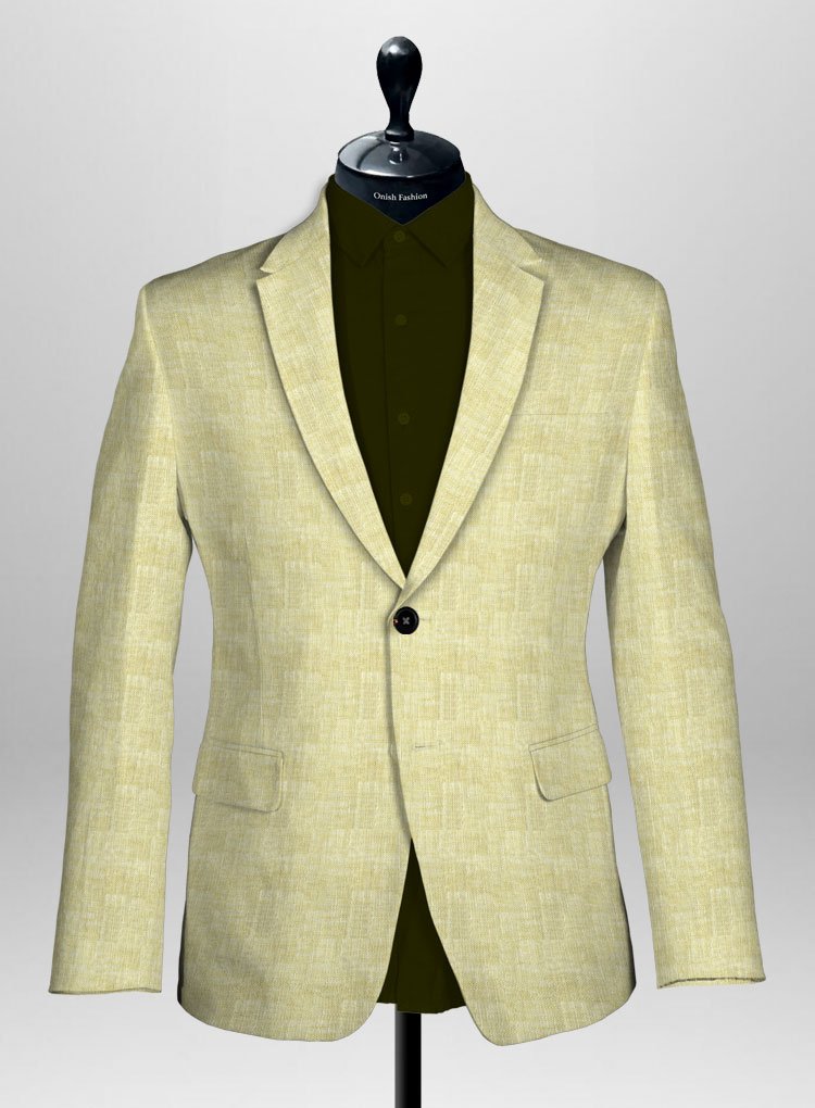 205 Immaculate Italian Prato Khaki Linen Jacket