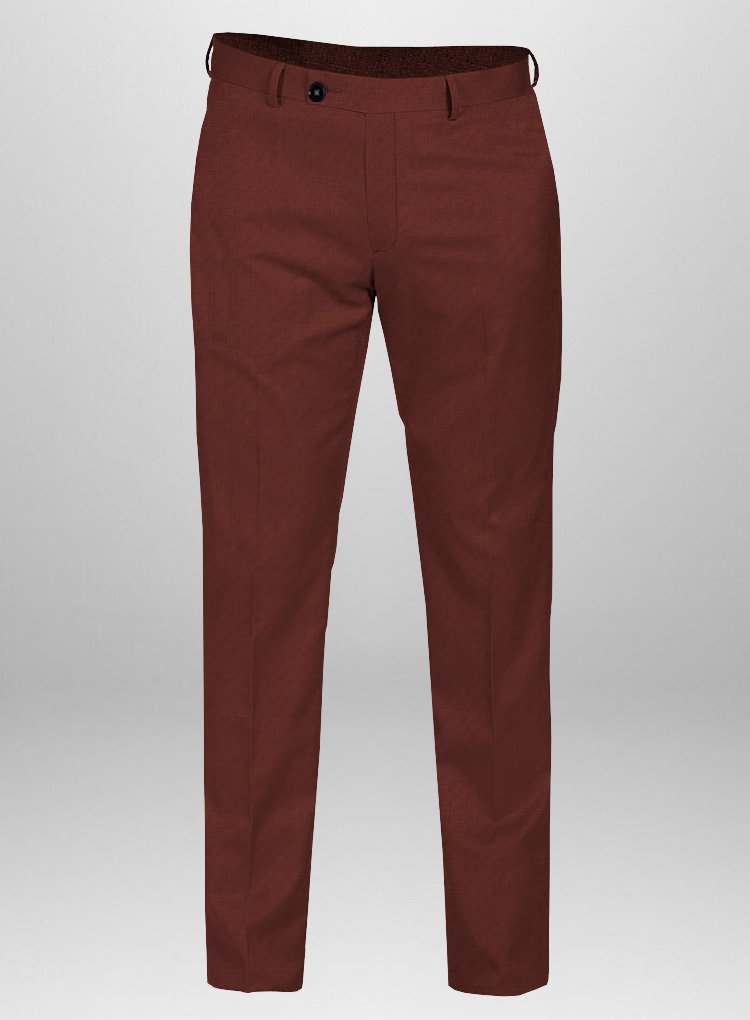 237 Sun Baked Rust Napoli Stretch Light Weight Cotton Trouser