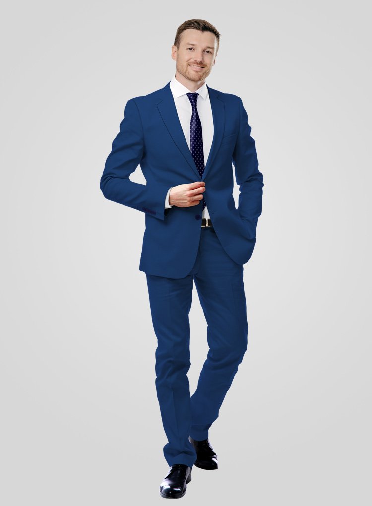 243 Somber Blue Stretch Chino Suit
