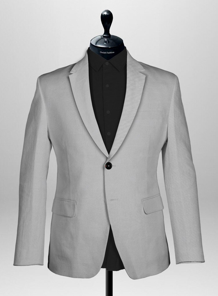 261 Timeless Light Gray Stretch Chino Jacket