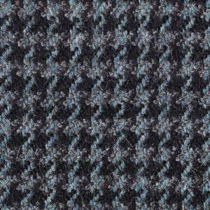 Blue Black Houndstooth Tweed