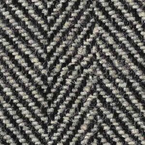 Composed Wide Dark Gray Herringbone Tweed