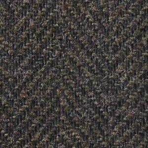 Sculpted Wide Dark Brown Herringbone Tweed